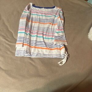 Talbots Colorful Striped Long Sleeve Top